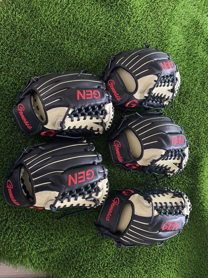 Genesis 11.75 inch Pitching / Infield Glove, Kip leather detail